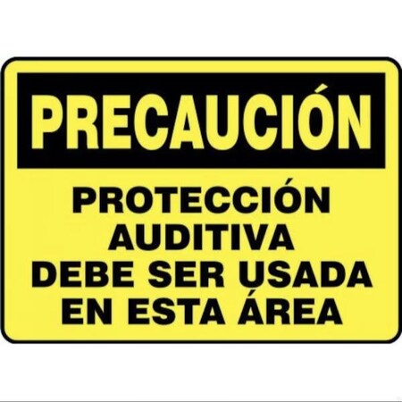 Accuform OSHA CAUTION SAFETY SIGN EAR SHMPPA603XL SHMPPA603XL